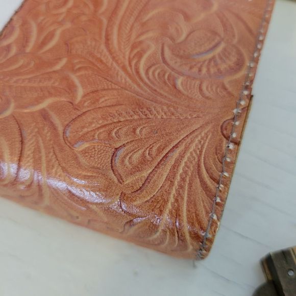 Fort Smith Vintage Salt & Pepper Cook Timer Hand Tooled Leather Travel Set - Picture 5 of 9